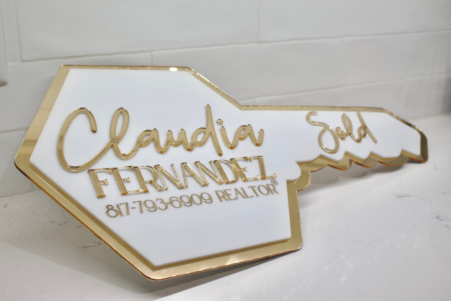 Luxury Realtor Key Sign | personalized Sold Sign | Key Sign | Realtor Closing Sign