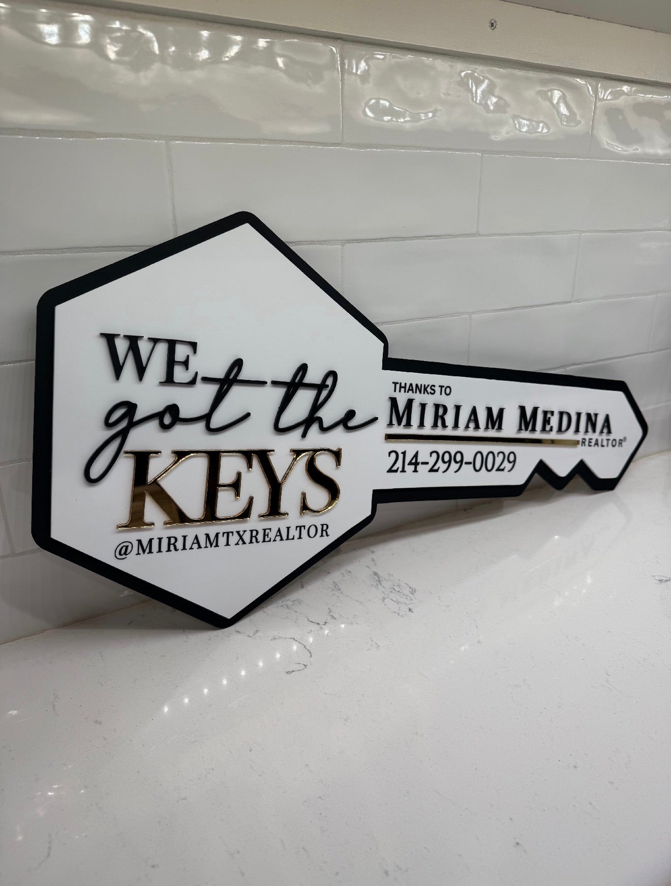 Custom Realtor Key Sign | Single Sided