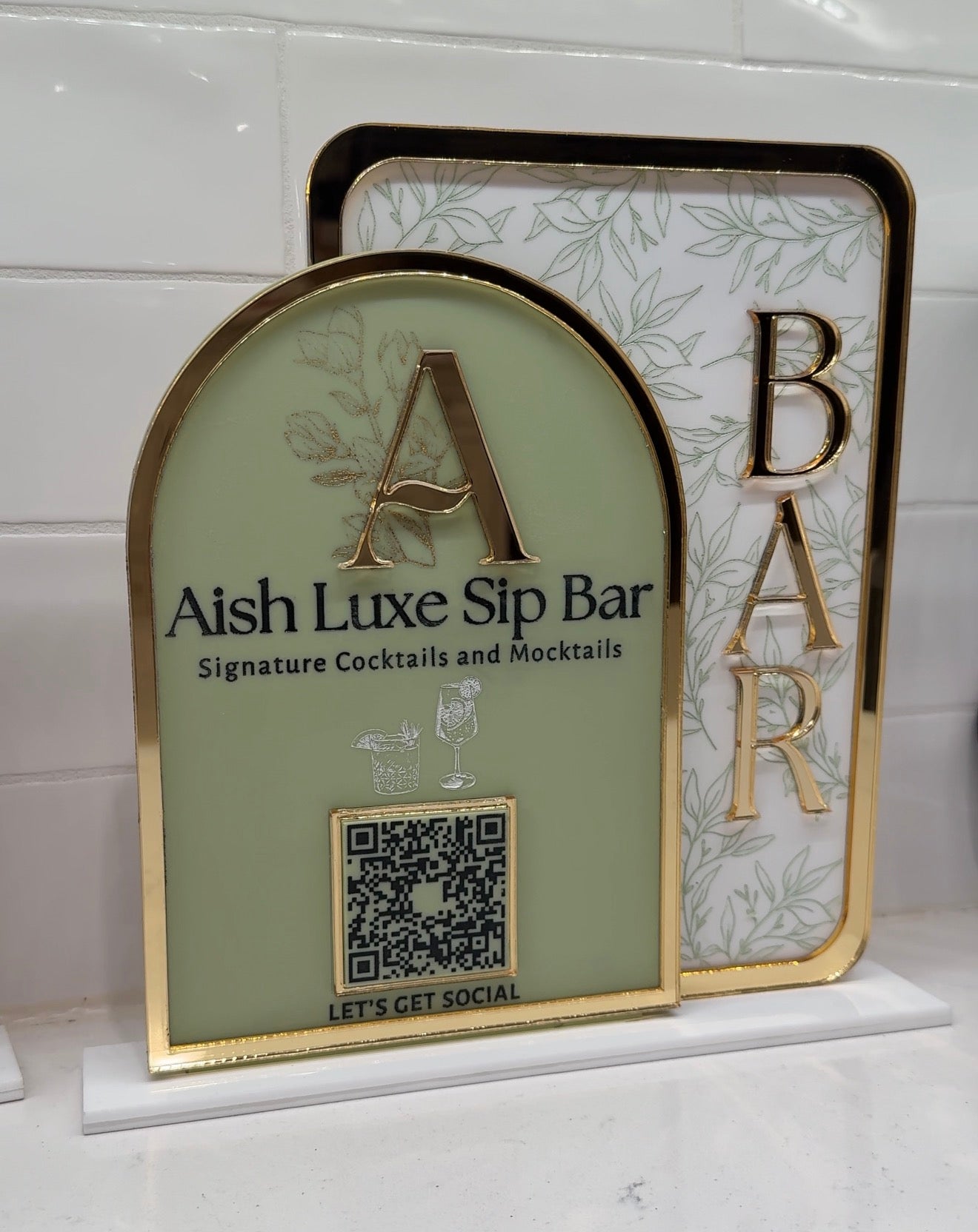 Bartending QR sign