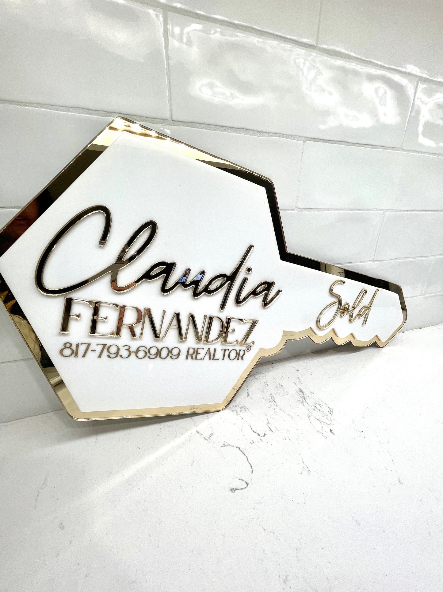 Luxury Realtor Key Sign | personalized Sold Sign | Key Sign | Realtor Closing Sign