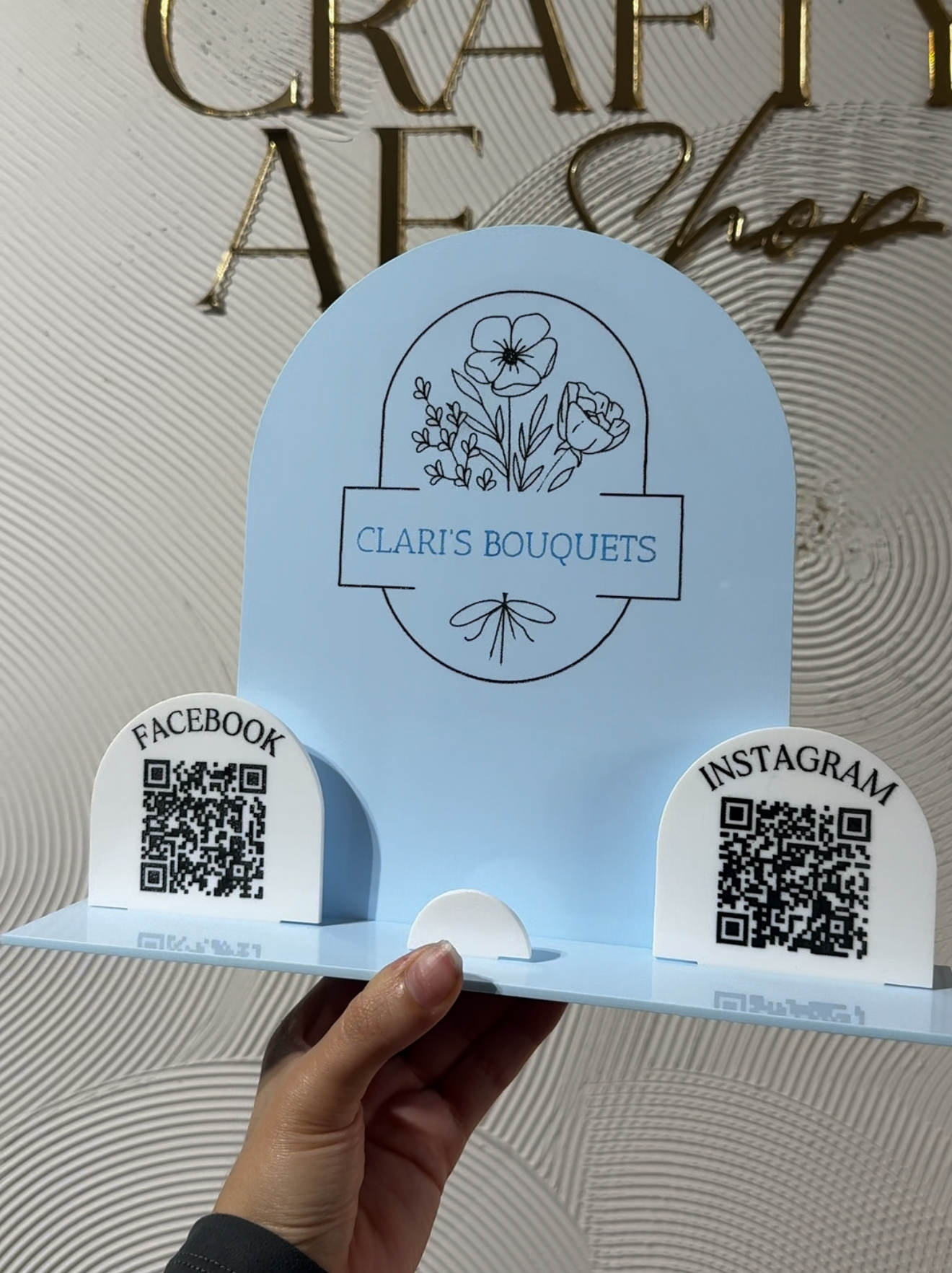 Large 2 QR code sign