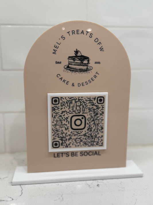 Logo and 1 QR Code Sign