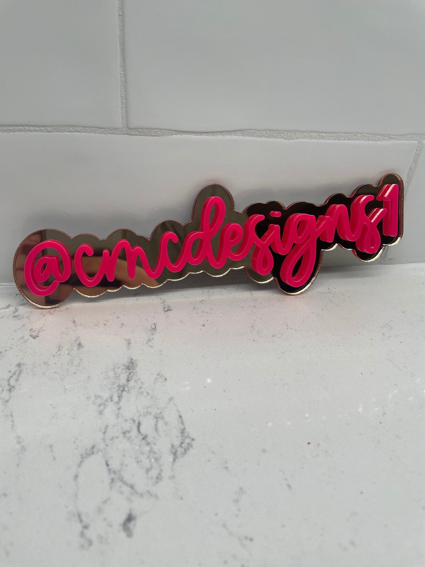 Social Media Acrylic tag, Acrylic watermark, Small Business tag, Acrylic business name