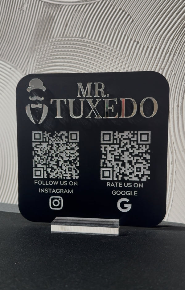 Rounded Square QR code sign (2 QR codes) – Crafty AF Shop