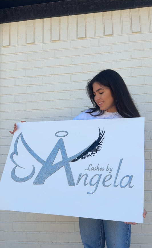 3D logo business sign