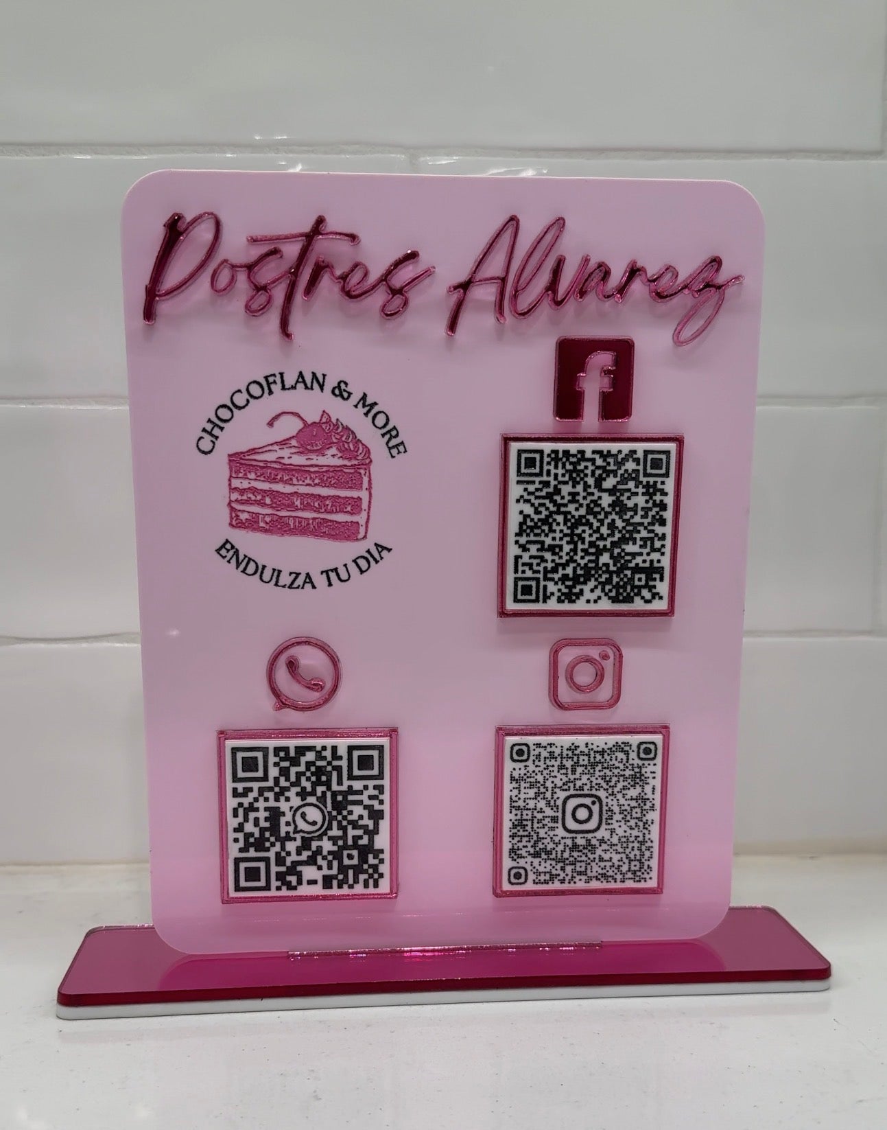 Custom 3 QR code sign