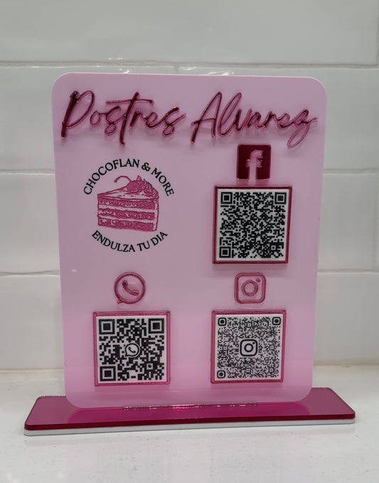 Custom 3 QR code sign