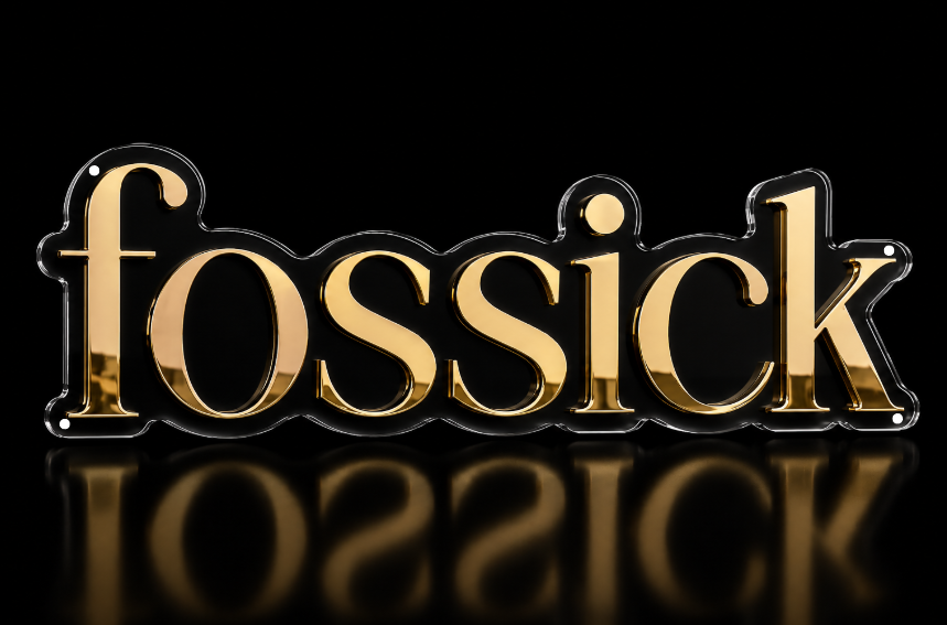 Fossick Custom Acrylic Sign