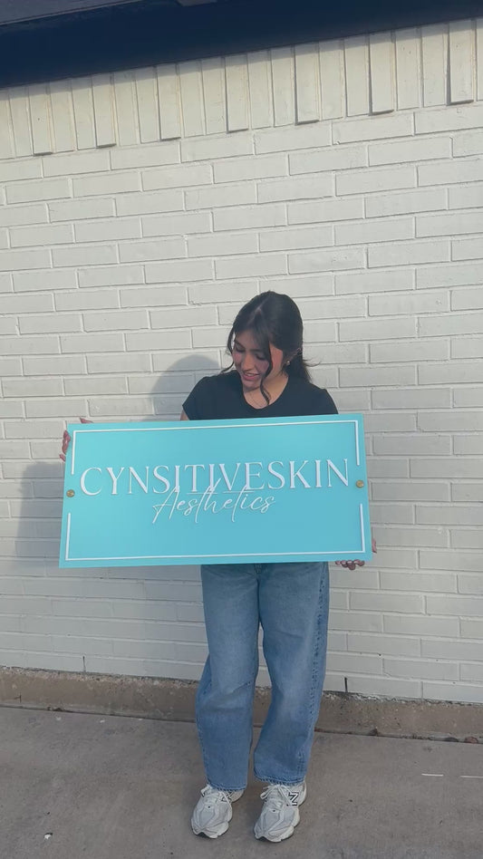 3D logo business sign